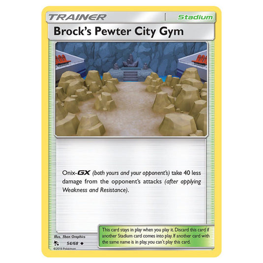Pokemon - Sun & Moon - Hidden Fates - Brock's Pewter City Gym - 54/68