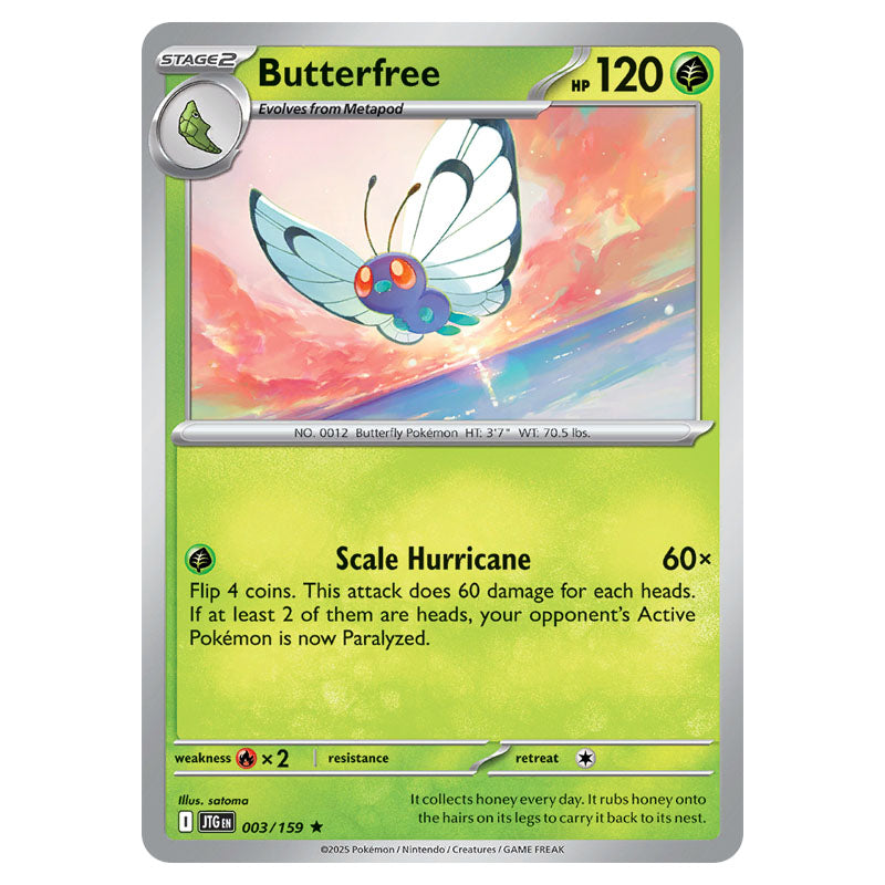 2025 Pokemon Journey Together Butterfree #003/159 PSA 10 GEM MT Graded Trading Card