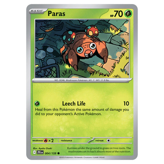 Pokemon - Scarlet & Violet - Journey Together - Paras - 004/159 Pokemon - Scarlet & Violet - Journey Together - Paras - 004/159