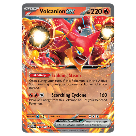 Volcanion ex 031 card from the Pokemon set Journey Together