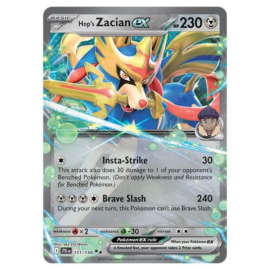 what pokemon set has 111 cards Pokemon - Scarlet & Violet - Journey Together - Hop's Zacian ex