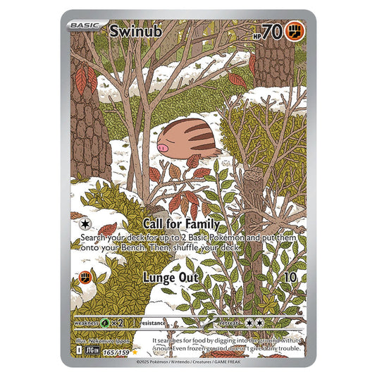 Swinub 165 card from the Pokemon set Journey Together