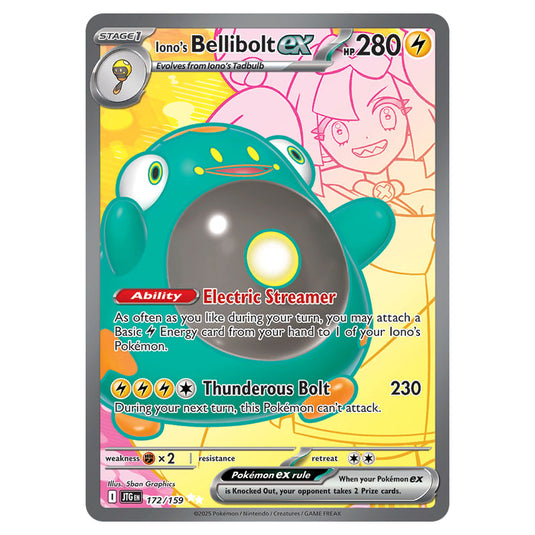 Pokemon - Scarlet & Violet - Journey Together - Iono's Bellibolt ex - 172/159