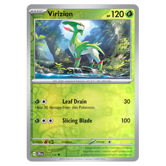 Virizion 015 Reverse Holo card from the Pokemon set Journey Together