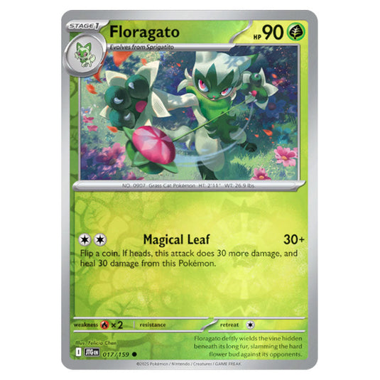 Floragato 017 Reverse Holo card from the Pokemon set Journey Together