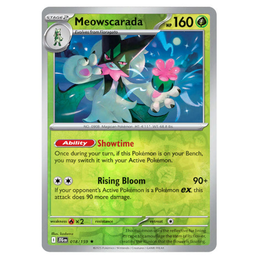 Meowscarada 018 Reverse Holo card from the Pokemon set Journey Together
