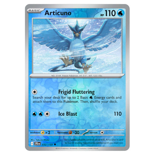 Articuno 032 Reverse Holo card from the Pokemon set Journey Together
