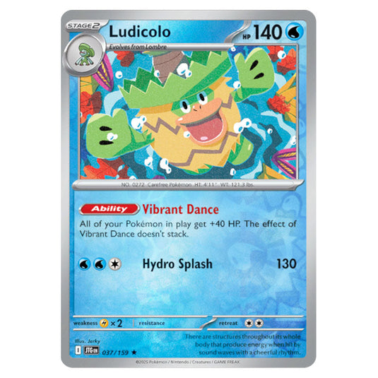 Ludicolo 037 Reverse Holo card from the Pokemon set Journey Together