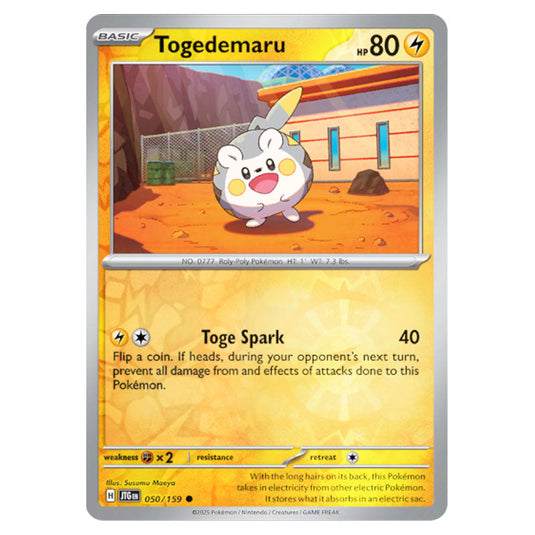 Togedemaru 050 Reverse Holo card from the Pokemon set Journey Together