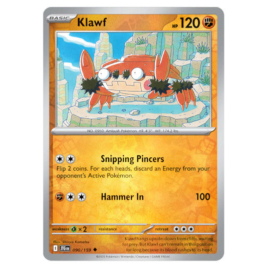 basic klawf pokemon card Klawf 122/198 Pokmon Card RARE Reverse Holo