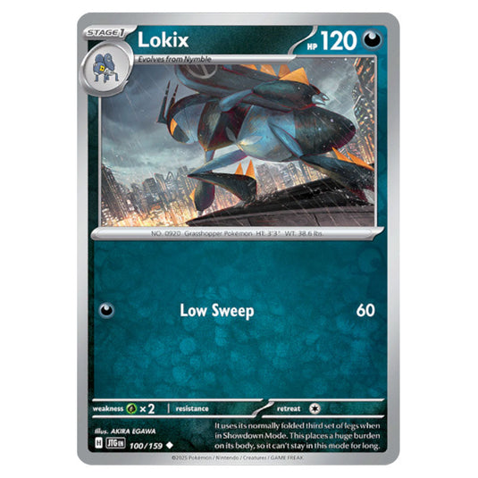 Lokix 100 Reverse Holo card from the Pokemon set Journey Together