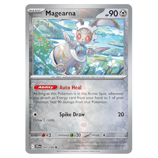 Magearna 107 Reverse Holo card from the Pokemon set Journey Together