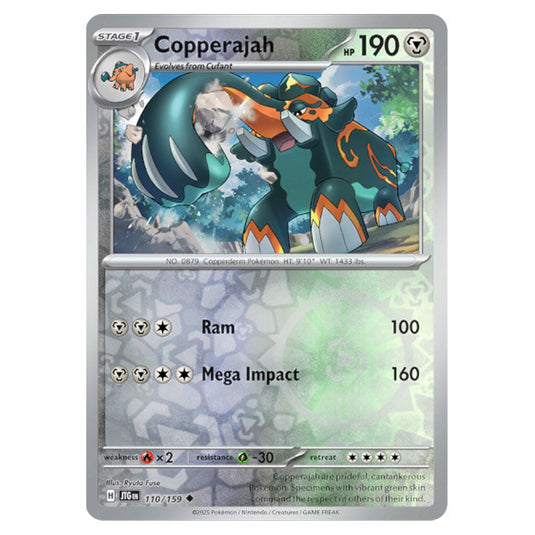 Copperajah 110 Reverse Holo card from the Pokemon set Journey Together
