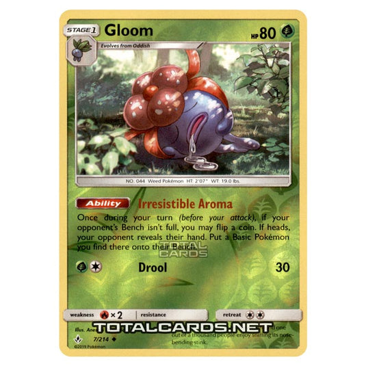 Pokemon - Sun & Moon - Unbroken Bonds - Gloom - 7/214 - (Reverse Holo)