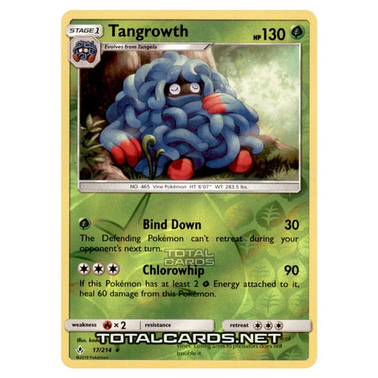 Pokemon - Sun & Moon - Unbroken Bonds - Tangrowth - 17/214 - (Reverse Holo)