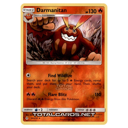 Pokemon - Sun & Moon - Unbroken Bonds - Darmanitan - 24/214 - (Reverse Holo)