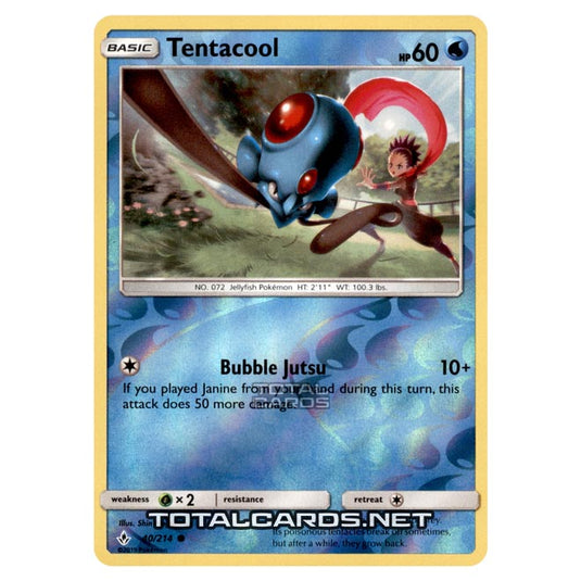 Pokemon - Sun & Moon - Unbroken Bonds - Tentacool - 40/214 - (Reverse Holo)