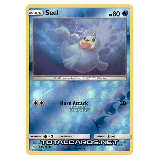 Pokemon - Sun & Moon - Unbroken Bonds - Seel - 44/214 - (Reverse Holo)