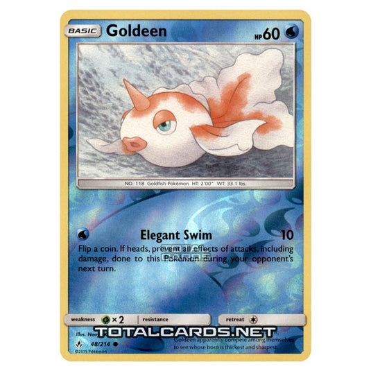 Pokemon - Sun & Moon - Unbroken Bonds - Goldeen - 48/214 - (Reverse Holo)