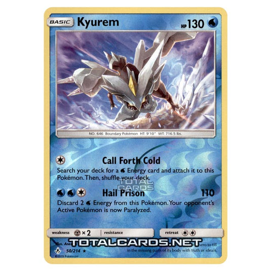 Pokemon - Sun & Moon - Unbroken Bonds - Kyurem - 50/214 - (Reverse Holo)