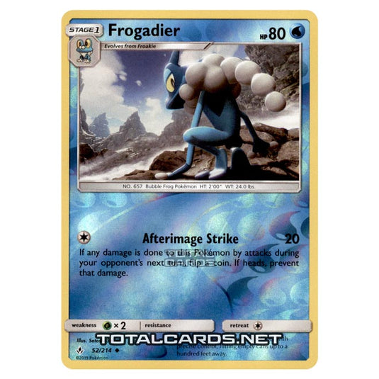 Pokemon - Sun & Moon - Unbroken Bonds - Frogadier - 52/214 - (Reverse Holo)