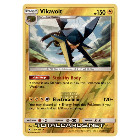 Pokemon - Sun & Moon - Unbroken Bonds - Vikavolt - 59/214 - (Reverse Holo)