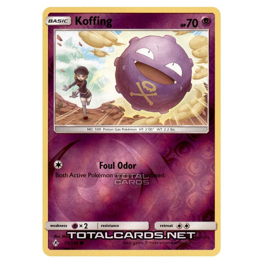 Pokemon - Sun & Moon - Unbroken Bonds - Koffing - 73/214 - (Reverse Holo)