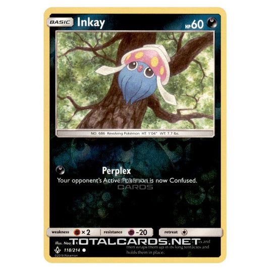 Pokemon - Sun & Moon - Unbroken Bonds - Inkay - 118/214 - (Reverse Holo)