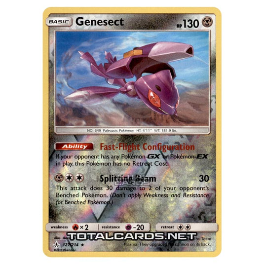 Pokemon - Sun & Moon - Unbroken Bonds - Genesect - 127/214 - (Reverse Holo)