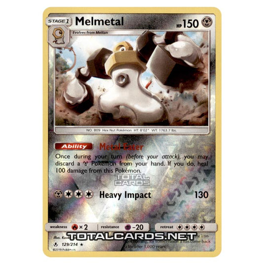 Pokemon - Sun & Moon - Unbroken Bonds - Melmetal - 129/214 - (Reverse Holo)