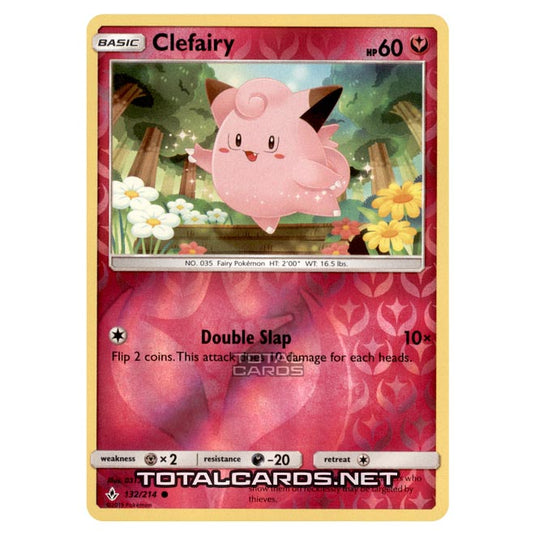 Pokemon - Sun & Moon - Unbroken Bonds - Clefairy - 132/214 - (Reverse Holo)