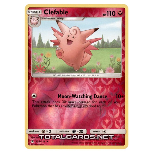 Pokemon - Sun & Moon - Unbroken Bonds - Clefable - 133/214 - (Reverse Holo)