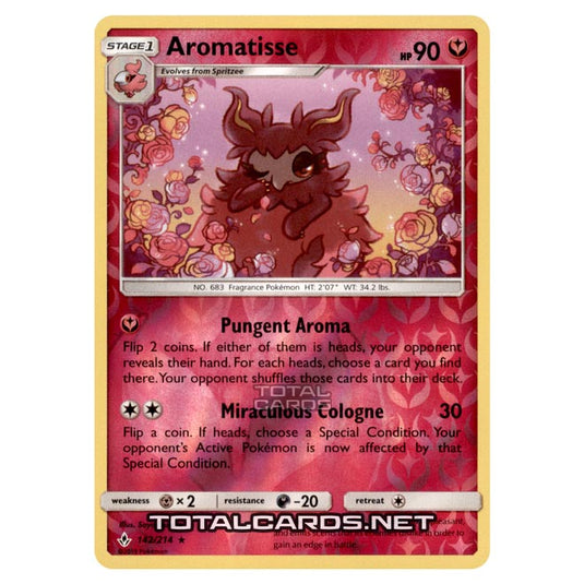 Pokemon - Sun & Moon - Unbroken Bonds - Aromatisse - 142/214 - (Revers Pokemon - Sun & Moon - Unbroken Bonds - Aromatisse - 142/214 - (Revers
