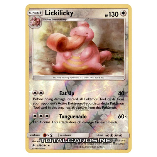 Pokemon - Sun & Moon - Unbroken Bonds - Lickilicky - 153/214 - (Reverse Holo)