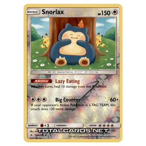 Pokemon - Sun & Moon - Unbroken Bonds - Snorlax - 158/214 - (Reverse Holo)