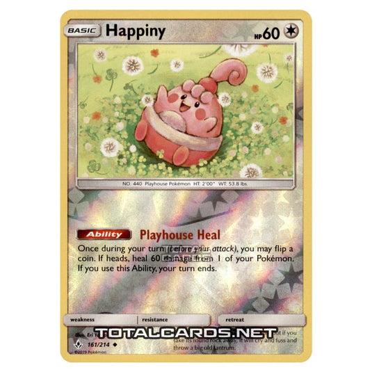 Pokemon - Sun & Moon - Unbroken Bonds - Happiny - 161/214 - (Reverse Holo) Pokemon - Sun & Moon - Unbroken Bonds - Happiny - 161/214 - (Reverse Holo)