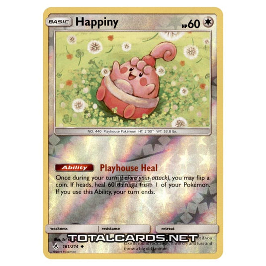 Pokemon - Sun & Moon - Unbroken Bonds - Happiny - 161/214 - (Reverse Holo)
