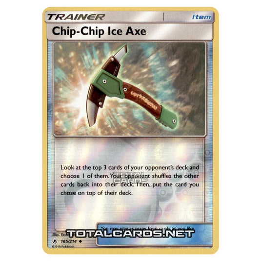 Pokemon - Sun & Moon - Unbroken Bonds - Chip-Chip Ice Axe - 165/214 - (Reverse Holo)