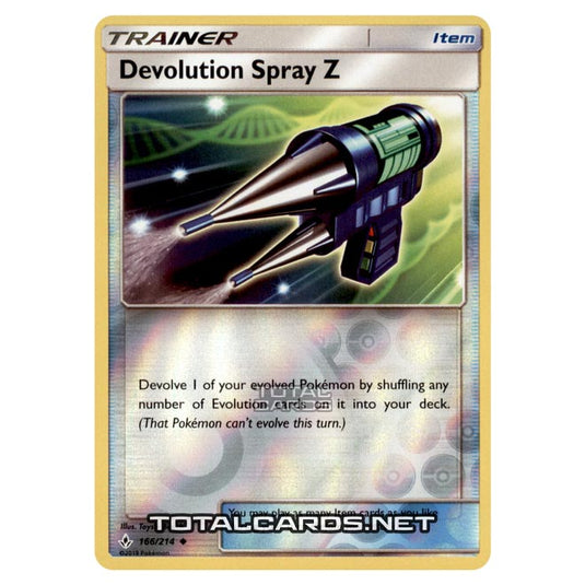 Pokemon - Sun & Moon - Unbroken Bonds - Devolution Spray Z - 166/214 - Pokemon - Sun & Moon - Unbroken Bonds - Devolution Spray Z - 166/214 -