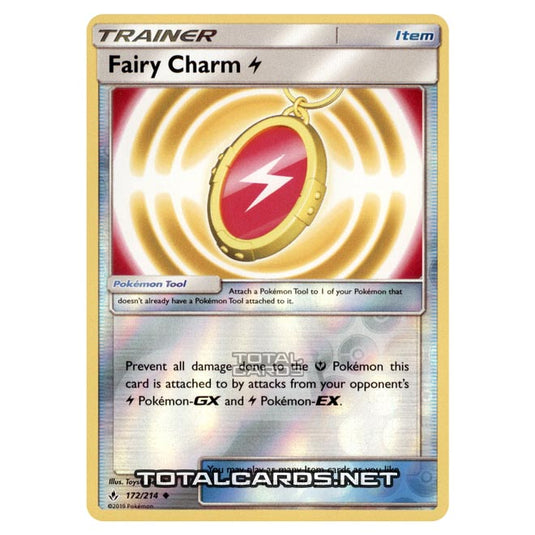 Pokemon - Sun & Moon - Unbroken Bonds - Fairy Charm L - 172/214 - (Reverse Holo)