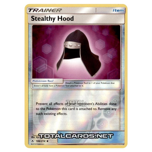 Pokemon - Sun & Moon - Unbroken Bonds - Stealthy Hood - 186/214 - (Reverse Holo)