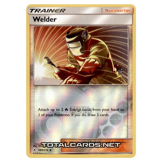 welder pokemon card Pokemon - Sun & Moon - Unbroken Bonds - Welder - 189/214