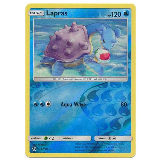 Pokemon - Sun & Moon - Hidden Fates - Lapras - 17/68 - (Reverse Holo)