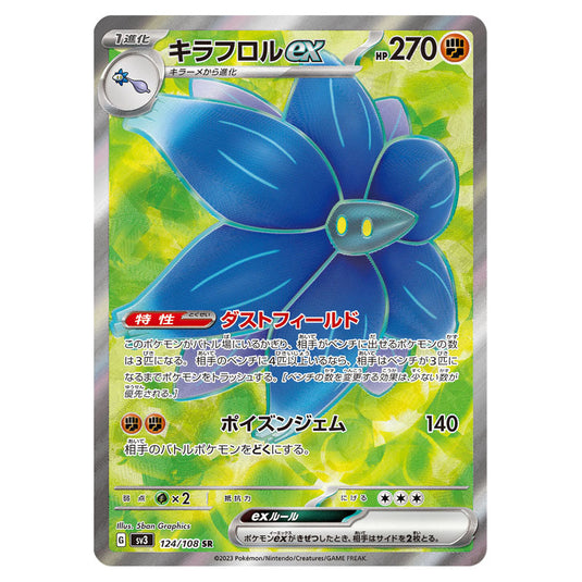 Glimmoraex 124 card from the Pokemon set Ruler of the Black Flame