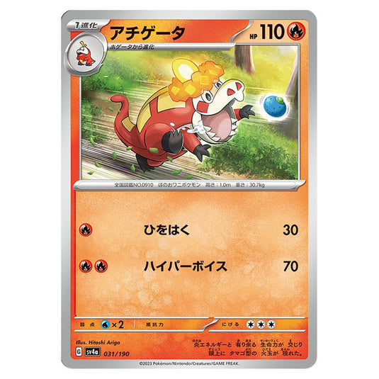 Crocalor 031 card from the Pokemon set Shiny Treasure ex