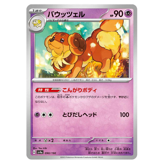 Dachsbun 090 card from the Pokemon set Shiny Treasure ex
