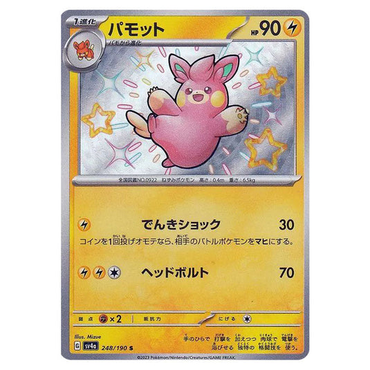 Pawmo 248 card from the Pokemon set Shiny Treasure ex