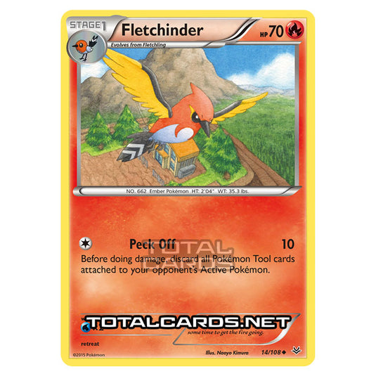 Pokemon - XY - Roaring Skies - Fletchinder - 14/108