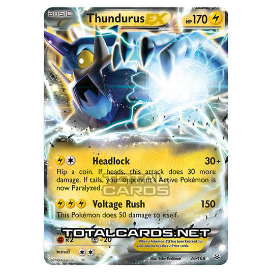 Pokemon - XY - Roaring Skies - Thundurus-EX - 26/108