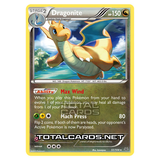 Pokemon - XY - Roaring Skies - Dragonite - 51/108